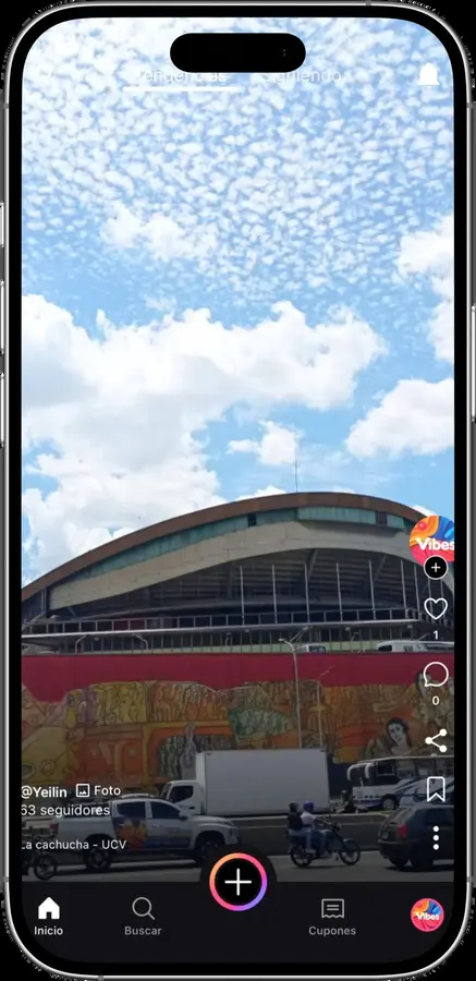 App Vibes: registro y feed